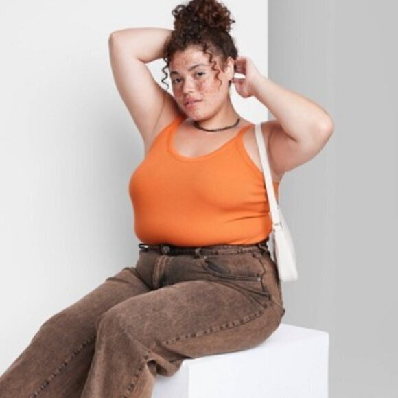 𝅺WOMEN'S Plus Size Slim Fit Tank Top - Wild Fable - Picture 1 of 2